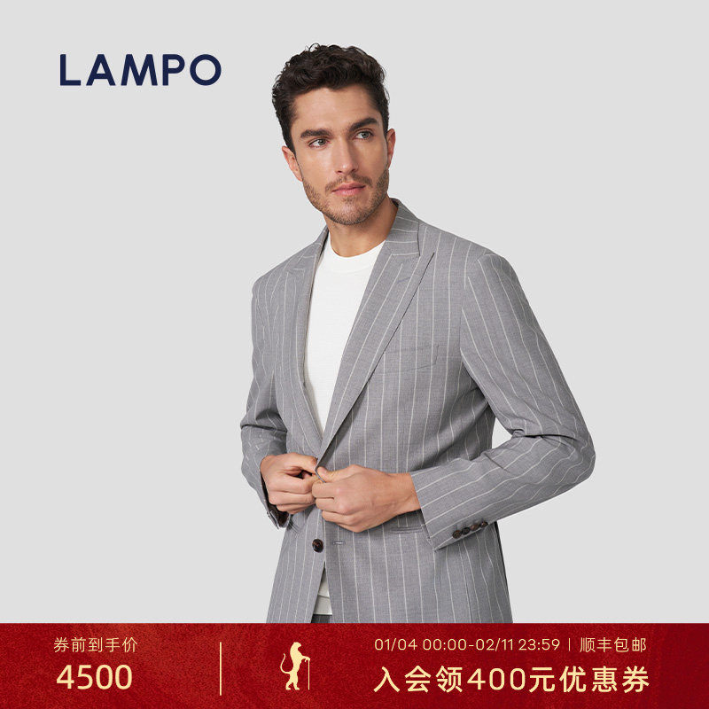 【25春夏新品】LAMPO/蓝豹男士西服进口羊毛戗驳领商务西装外套,男装,休闲西服,淘宝优惠券,粉丝福利购,淘宝优惠卷