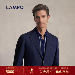 【25春夏新品】LAMPO/蓝豹男士商务休闲西服进口毛麻外套单西上衣