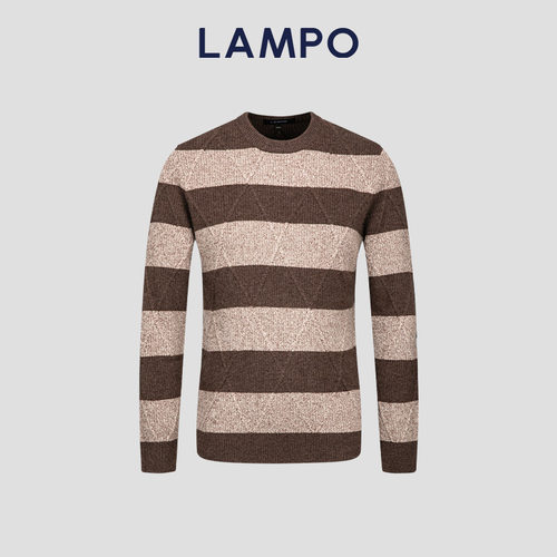 【7030】LAMPO/蓝豹男士长袖针织衫舒适亲肤百搭羊绒毛衣