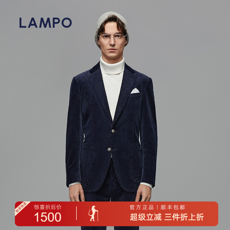 蓝豹男士休闲西服灯芯绒舒适亲肤