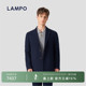 羊毛羊绒 大衣舒适亲肤时尚 LAMPO 大衣中长款 商务风衣 蓝豹男士