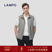 LAMPO 功能材质 蓝豹夹克连帽背心拉链素面功能百搭外套