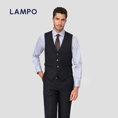 意式 干爽 LAMPO 蓝豹男士 西服马甲丝羊毛婚礼西服内搭商务坎肩