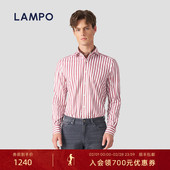 衬衫 功能针织轻绒面商务衬衣 蓝豹男士 长袖 羊绒 LAMPO