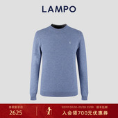 男士 羊绒混纺圆领打底毛衣 蓝豹长袖 针织衫 7030 LAMPO