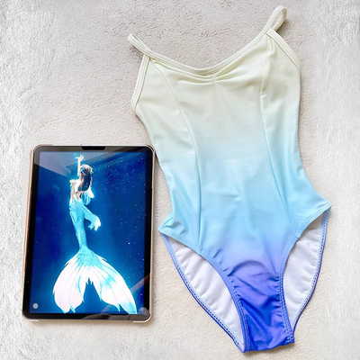儿童舞蹈服女练功服渐变色吊带