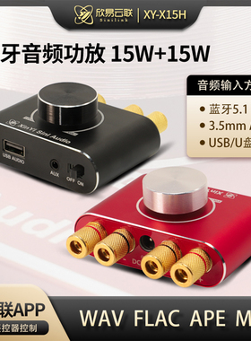 发烧级15W*2立体声蓝牙功放板12V/24V音箱音频放大蓝牙功放机X15H