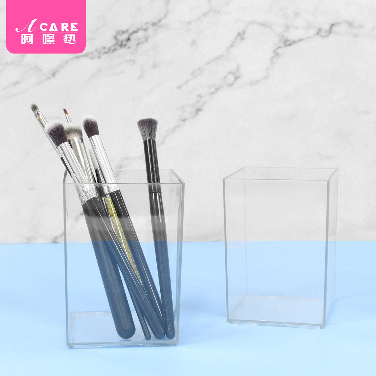 T化妆刷收纳筒A1pq808-桌面透明收纳盒口红化妆刷笔筒整理置物架,收纳整理,化妆刷收纳盒/桶,淘宝优惠券,粉丝福利购,淘宝优惠卷