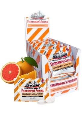 整盒英国渔夫之宝特强润喉糖原味无糖薄荷柠檬西柚24*25克 包邮