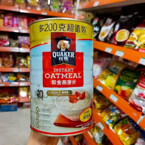 马来西亚进口港板桂格即食燕麦片