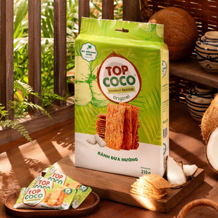 越南进口MY FOOD椰子饼干绿豆花生芝麻味酥饼薄脆饼零食品 PHUONG