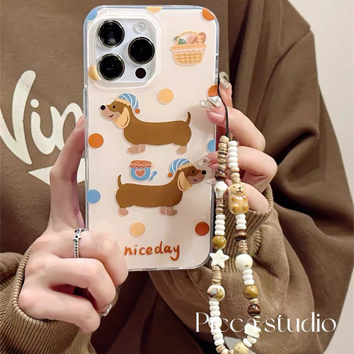 ins风可爱彩色波点小狗K11X适用