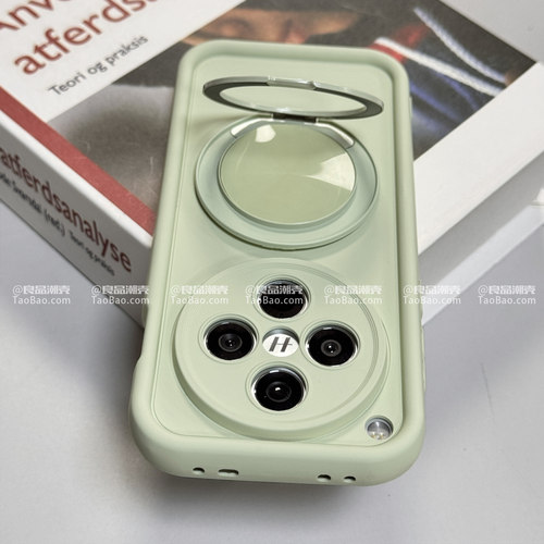 曼波绿360°可旋转支架适用华为荣耀200/90/80手机壳X50加厚X60I马卡龙100/70PRO畅玩60PLUS全包20硅胶X10