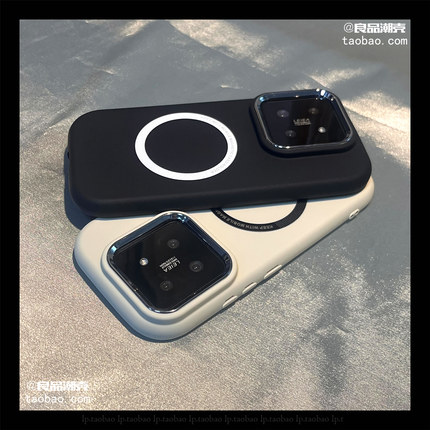 金属磁吸大孔圆边K80适用civi5小米17/15/14手机壳K70至尊版NOTE11/12T红米K50简约13PRO+硅胶10S软TURBO4/3