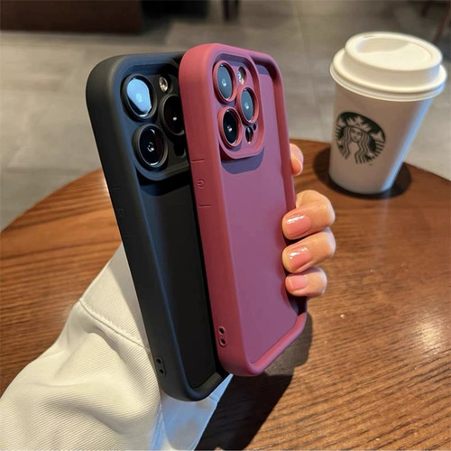 酒红色A72加厚A54气囊防摔A53适用三星S25/S24+手机壳S23ultra简约S22磨砂S21ultra软硅胶S20fe全包镜头女A55