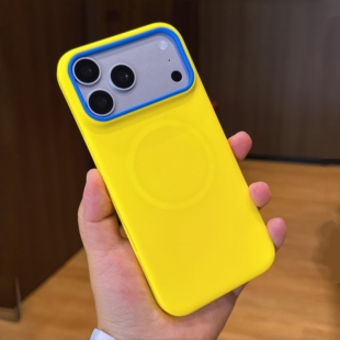 F8磨砂F7Ultra硬壳新款 15苹果17pro磁吸红米K80镜头克莱因蓝POCO 日升黄色撞色适用K90小米17PROMAX手机壳14