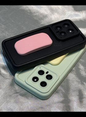 小众马卡龙纯色推拉支架Y73s适用VIVO X90/X60手机壳S18/X80新款X100S女T1X硅胶X70PRO/Y77E创意S17/S16/S15E