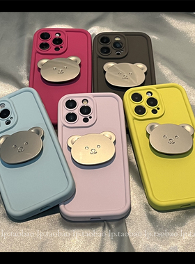 韩国ins金属小熊适用MATE70华为Nova9/7/8SE手机壳10新款5卡通P60防摔p40可爱30PRO硅胶12/11软壳P50创意Art