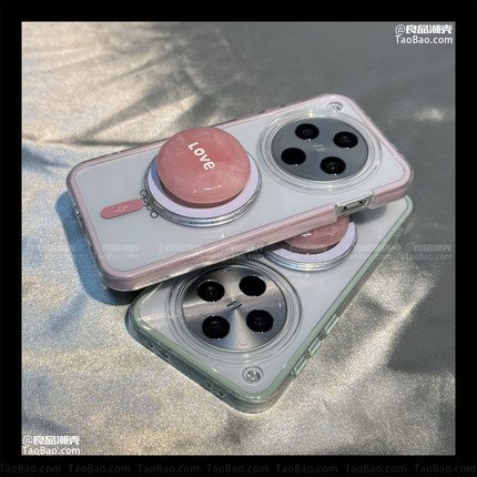 ins风粉色宝石磁吸支架Find X6/X8s+适用OPPO Reno14/13手机壳10加厚11防摔9PRO二合一8女款7/12透明5K软K7X