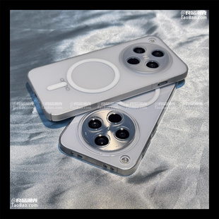 GT7PRO硬壳NEO6SE超薄NEO5SE无线充电全包 GT8Pro手机壳NEO7 内置磁吸冰雾半透明白色精孔适用realme真我 GT5