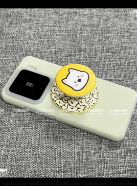 ins可爱小狗磁吸支架适用IQOO Z10/Z9 TURBO+手机壳IQOO13/12果冻液态硅胶neo9s双层pro淡青绿色防摔软糯大孔