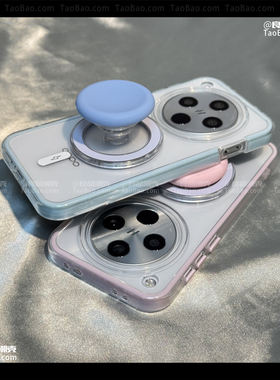 简约圆形硅胶套磁吸支架Find X8s+适用OPPO Reno14/13手机壳X6/10创意11防摔9PRO二合一8女7/12透明5K软K10X