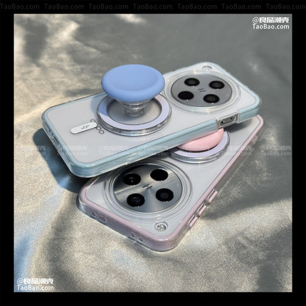 简约圆形硅胶套磁吸支架Find X8s+适用OPPO Reno14/13手机壳X6/10创意11防摔9PRO二合一8女7/12透明5K软K10X