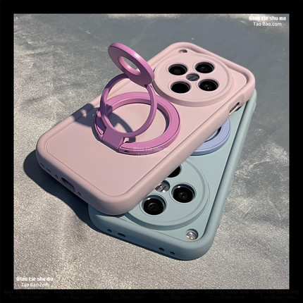 粉色高级感三折叠磁吸支架Find X9/X8s+适用OPPO Reno15/14/13手机壳K11/8pro+全包镜头6/X7Ultra/12女A1软5