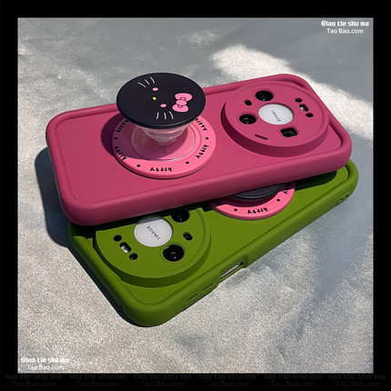 撞色甜酷可爱KT猫ins磁吸支架Find X9/X8适用OPPO Reno15/14/13手机壳11防摔10pro+女款6全包X7Ultra软12硅胶