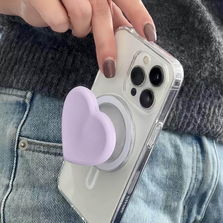 ins紫色爱心磁吸支架K3适用OPPO FINDX6/A93s手机壳Reno12简约A58X新款R17/8pro+/4/A57/A2x/5/7透明A72女11