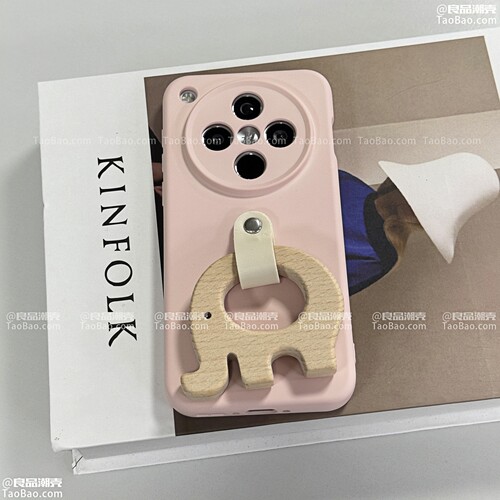木头小象指环樱花粉指环Find X9/X8s+适用OPPO Reno15/14手机壳12一加13支架11防摔ACE5全包软A5PRO可爱Ultra