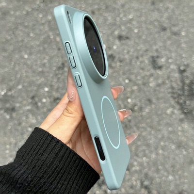 小众湖蓝色肤感磁吸壳X50适用Magic8/7荣耀X60/X70i/300手机壳400Lite镜头大孔GT魔术6/5Pro硬X9a简约X40/X6C