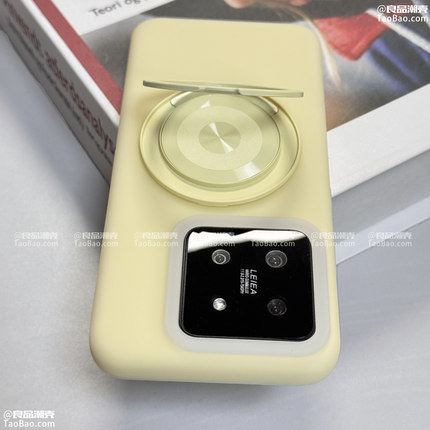 奶黄色旋转磁吸支架适用K90PRO MAX小米17/15手机壳K80果冻civi3/4/5液态硅胶13情侣70软糯Note至尊版14PRO+