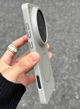 冷淡风美学浅灰色肤感磨砂磁吸适用Turbo4小米15Ultra手机壳14T/K80/Note 12PRO+全包13R红米K70硬poco F7/X6