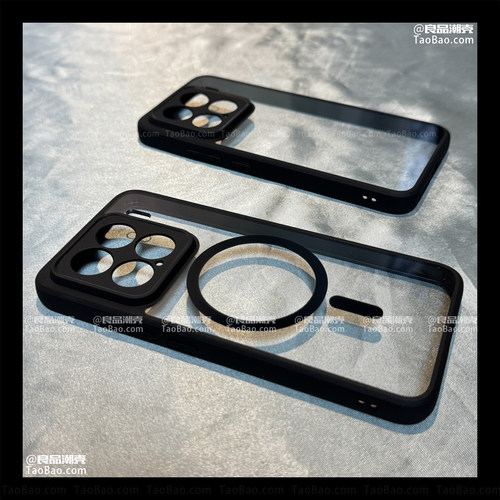 透明亚克力内置磁吸适用K90/K80小米15T/14/17手机壳防摔K70至尊版Turbo4红米NOTE13磨砂60边12PRO+车载3全包