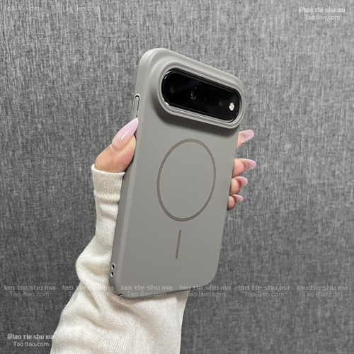 冷淡风内置磁吸适用谷歌Pixel 11pro手机壳Google 10A/9A磨砂轻薄8A/7A/6A高级感大孔PC硬壳男女简约钛浅灰色