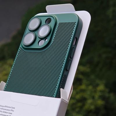 夏天透气冰感散热防汗防指纹适用小米POCO X8Pro/F8 Ultra手机壳POCOX7/F7/F6/F5PRO全包镜头膜苍岭绿纯色套