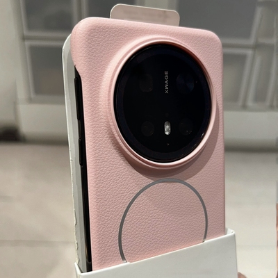 ins粉色荔枝纹无边框磁吸充电NOVA14适用MATE70华为Pura 80/60Pro+手机壳超薄Ultra半包散热Magsafe皮纹女款