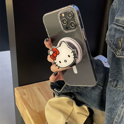 ins磁吸支架凯蒂猫适用K70小米17/15/14手机壳红米k40/Note13简约可爱透明13pro+可爱K50至尊版12T女CIVI4/5