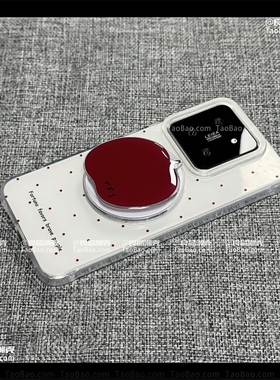 韩风内置磁吸波点壳适用K80小米17/15/14Ultra手机壳K60红米K50新款K70红苹果支架Note13文艺civi3/12女4PRO