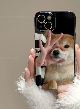 搞怪OK闭嘴狗适用K70小米13/14手机壳红米k40s小众K50/note7/8新款CC9女10X/11T卡通K30至尊版12pro硅胶civi