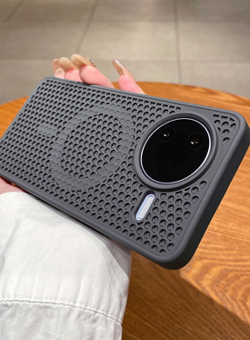 透气散热内置磁吸适用红米K80PRO手机壳15/14pro红米K70情侣60至尊版POCOF6情侣F5PRO防摔13T全包洞洞男女套