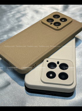 ins秋冬荔枝纹奶咖卡其棕Find X7ultra适用OPPO Reno14/13手机壳7皮纹10/11/12简约X6新款8/9pro奶茶白色4/5