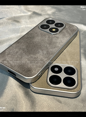 脏脏灰色牛仔纹贴皮适用小米15/17PRO MAX手机壳14/15PRO新款全包镜头磨砂防指纹防摔防滑潮男女磨砂小众男女