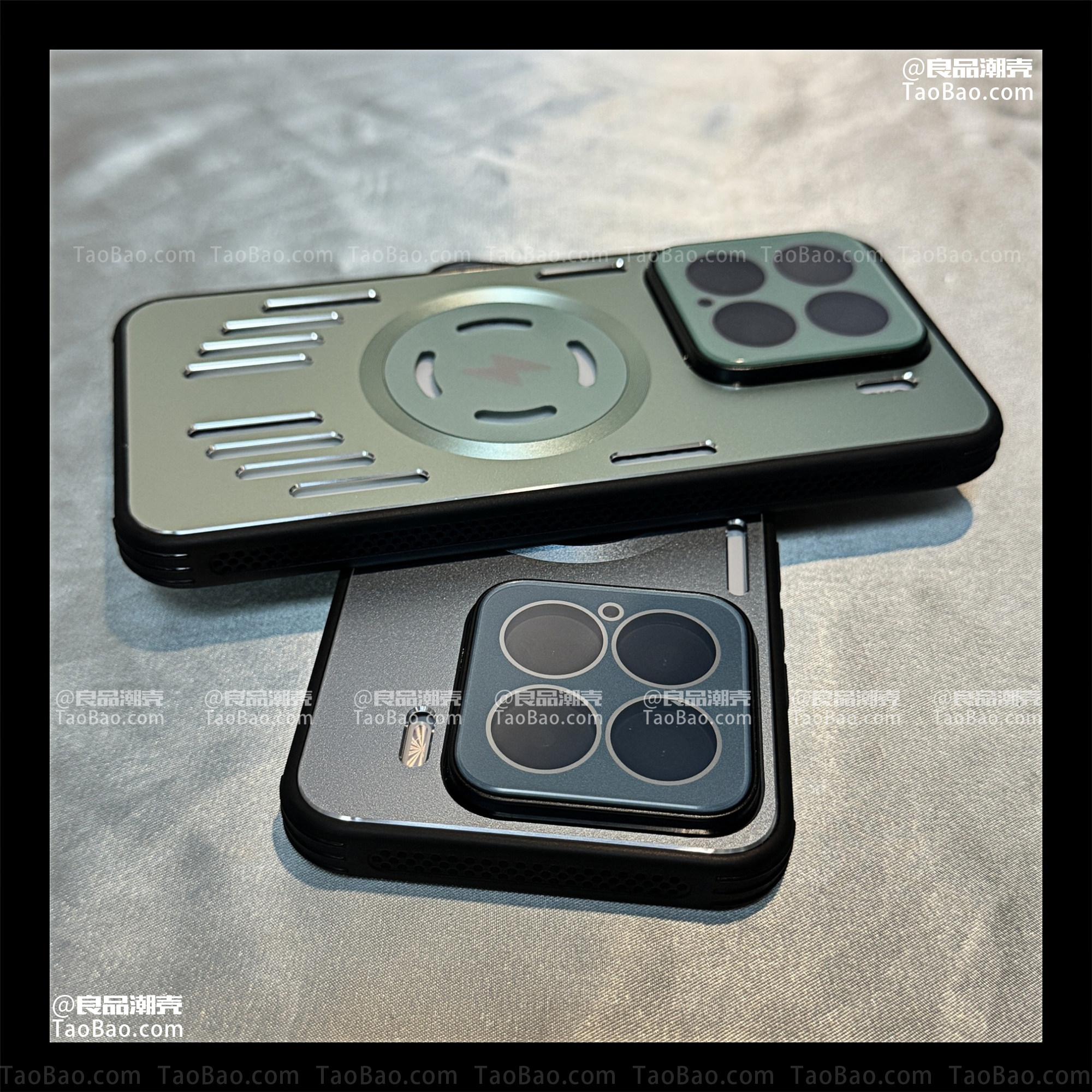 真散热磁吸窝蜂边框适用K80小米15/14手机壳13红米K70至尊版新款金属自带镜头膜磁吸pocoF6镂空pro散热无线充