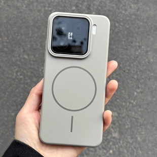新款细圈磁吸充电适用TURBO4小米17/15/14手机壳K80大孔硬壳Note14PRO+红米14R/K70灰色K60至尊版POCO F7PRO