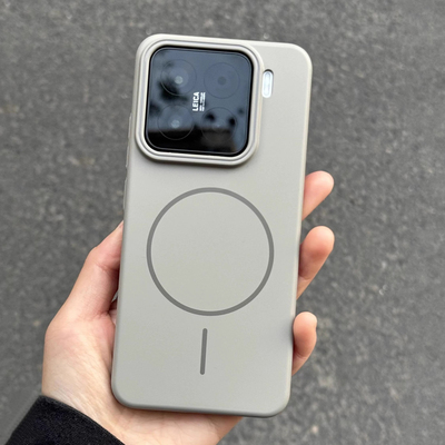 新款细圈磁吸充电适用TURBO4小米17/15/14手机壳K80大孔硬壳Note14PRO+红米14R/K70灰色K60至尊版POCO F7PRO