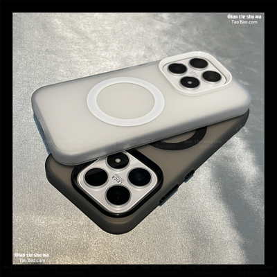 黑白简约磨砂肤感磁吸适用X70荣耀400Lite/300手机壳X9D独立按键X60/Magic7半透X50大孔C魔术7PRO亚克力X9b