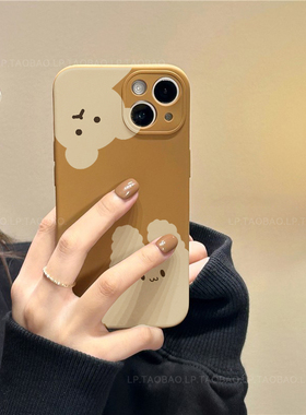 棕色熊兔适用IQOO 15/13/12手机壳Z10TURBO/NEO11/8pro全包neo7/Z9/10小众z5X/U3硅胶6se软壳z8卡通10可爱女