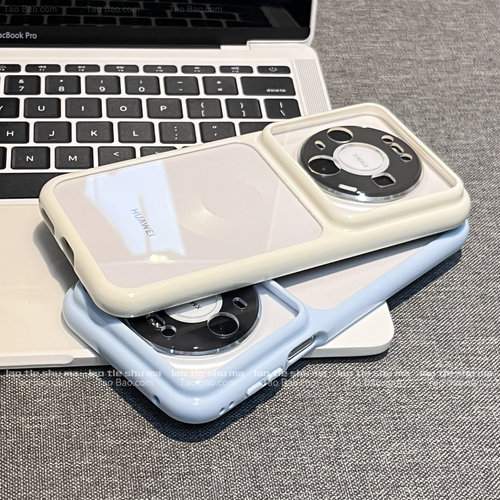 ins简约奶油大视窗设计适用华为Mate80/60PRO+手机壳MATE50/40透明亚克力Pura90防摔70Ultra全包Nova16/15/14